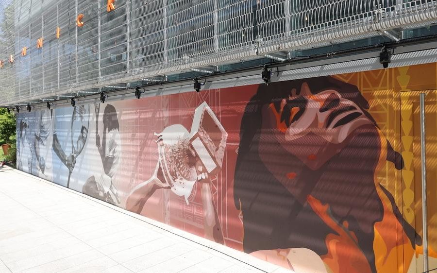 fresque du joueur de tennis inauguré à Roland Garros