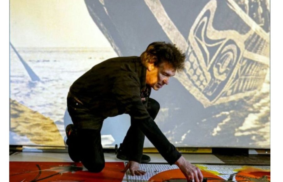 Tony Soulié réalisant une oeuvre