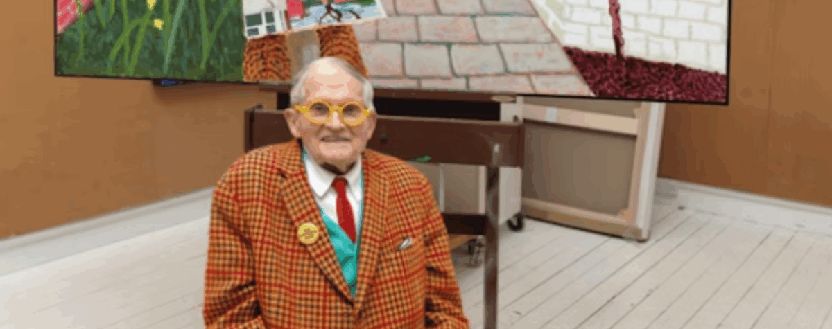 David Hockney dans son atelier