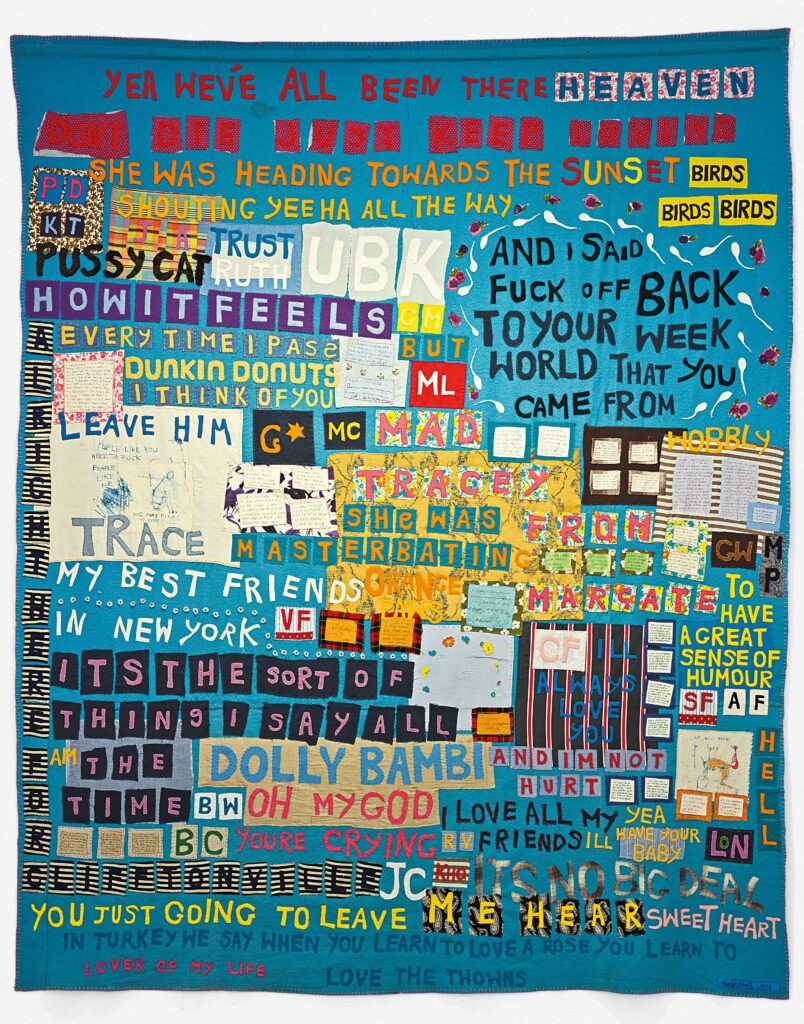 Tracey Emin, Mad Tracey from Margate: Everyone’s Been There (1997) — quilt brodé, récit intime et mémoire, Tate Modern 202