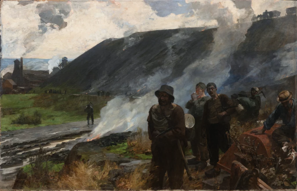 La Ville de Saint-Etienne présente à la France les produits de son industrie (esquisse), 1896, huile sur toile, 88,5 x 33 cm, Amiens, Musée de Picardie, Article Art Mag