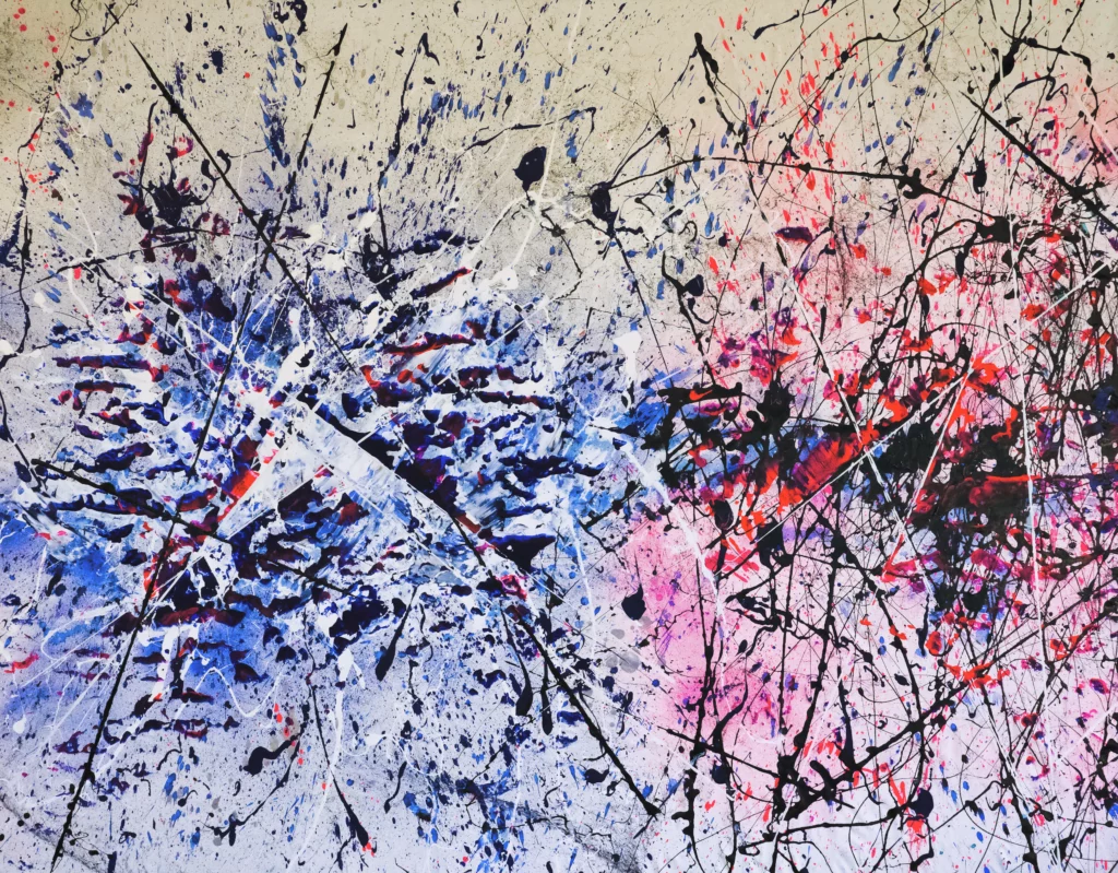 Tableau the pik and blue flag Château de la Gaude à Aix en Provence Exposition François Noel jusqu'au 31 janvier 2026