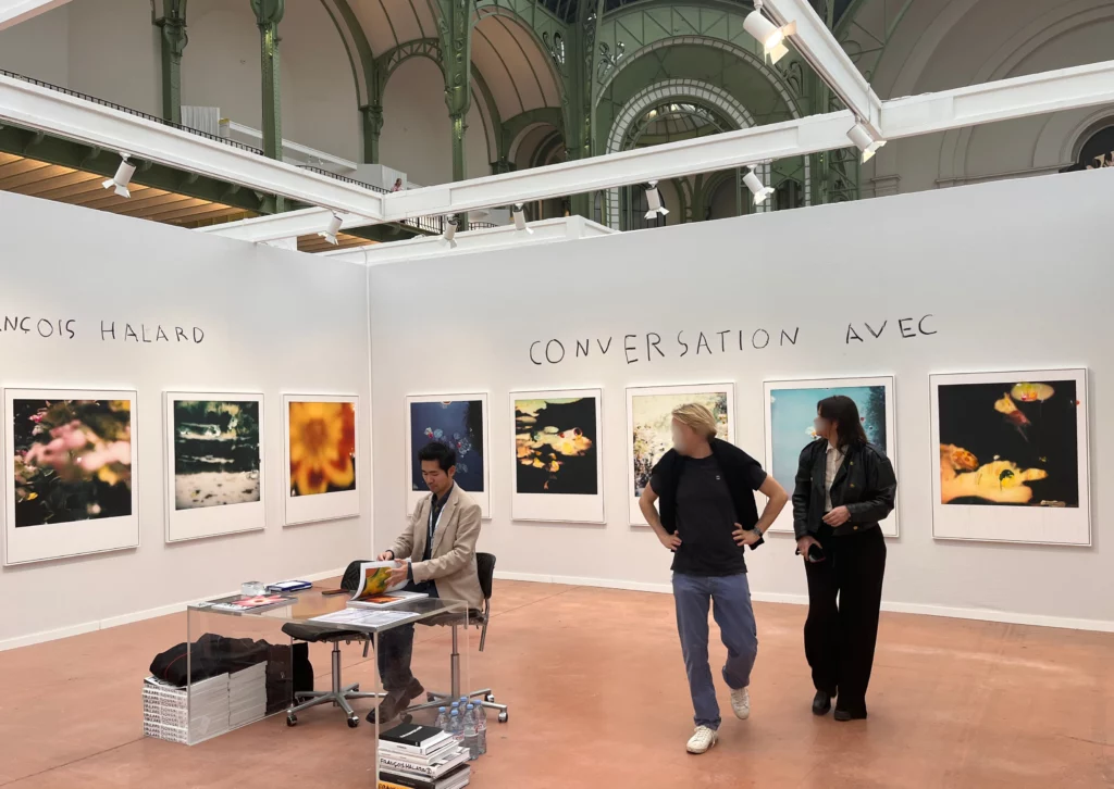  Ruttkowski;68 gallery stand at Paris Photo 2025, presenting François Alary’s “Conversation with Monet” series under the Grand Palais glass roof. Art Mag Magazine