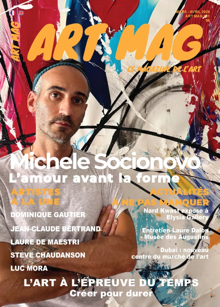 Couverture du magazine Art Mag International numéro 31 mars avril 2026 avec Michele Socionovo