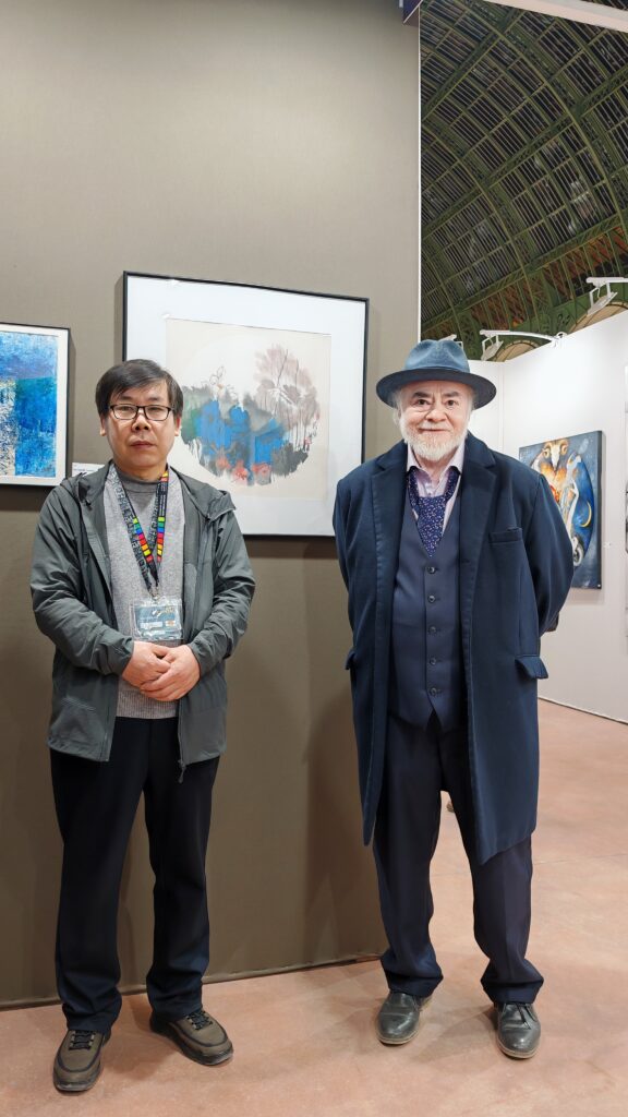 Liu Chun et Daniel Gallais président du Salon Dessin Peinture à l'eau