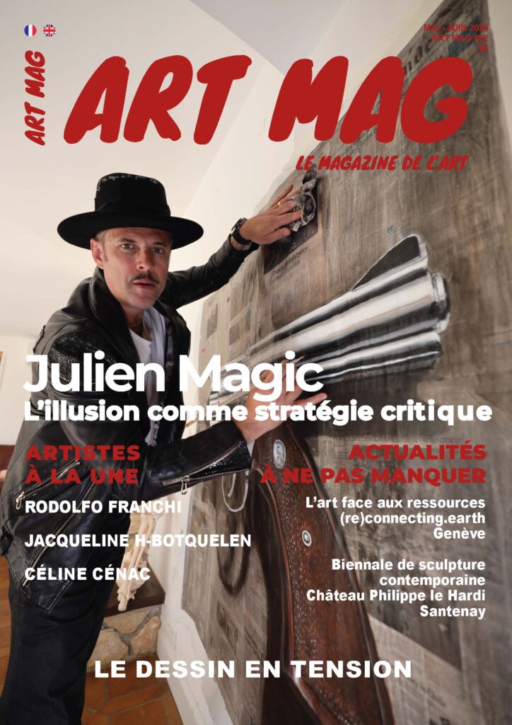 Couverture du magazine Art Mag International numéro 32  mai juin l 2026 avec Julien Magic