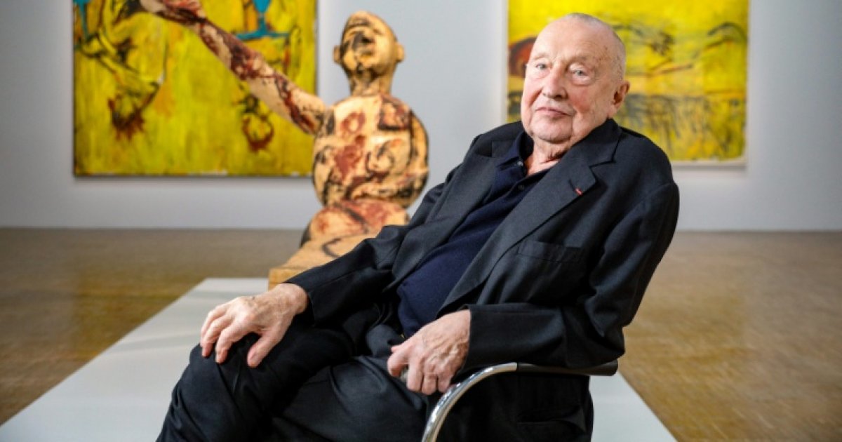 portrait de Georg Baselitz au Centre Pompidou en octobre 2021