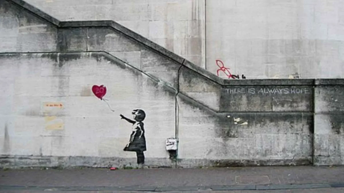 oeuvre de banksy girl with balloon