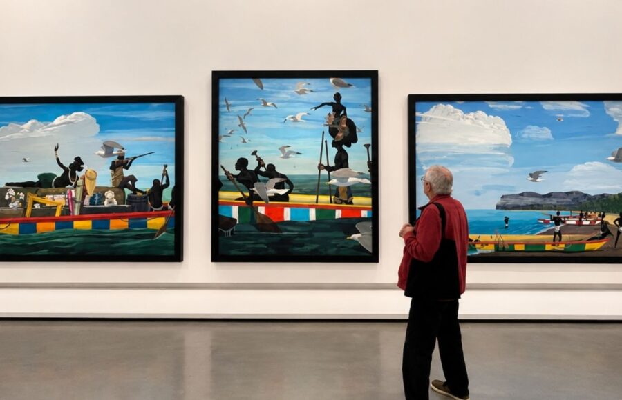 vue exposition Kerry James Marshall au Musée d'art moderne de Paris