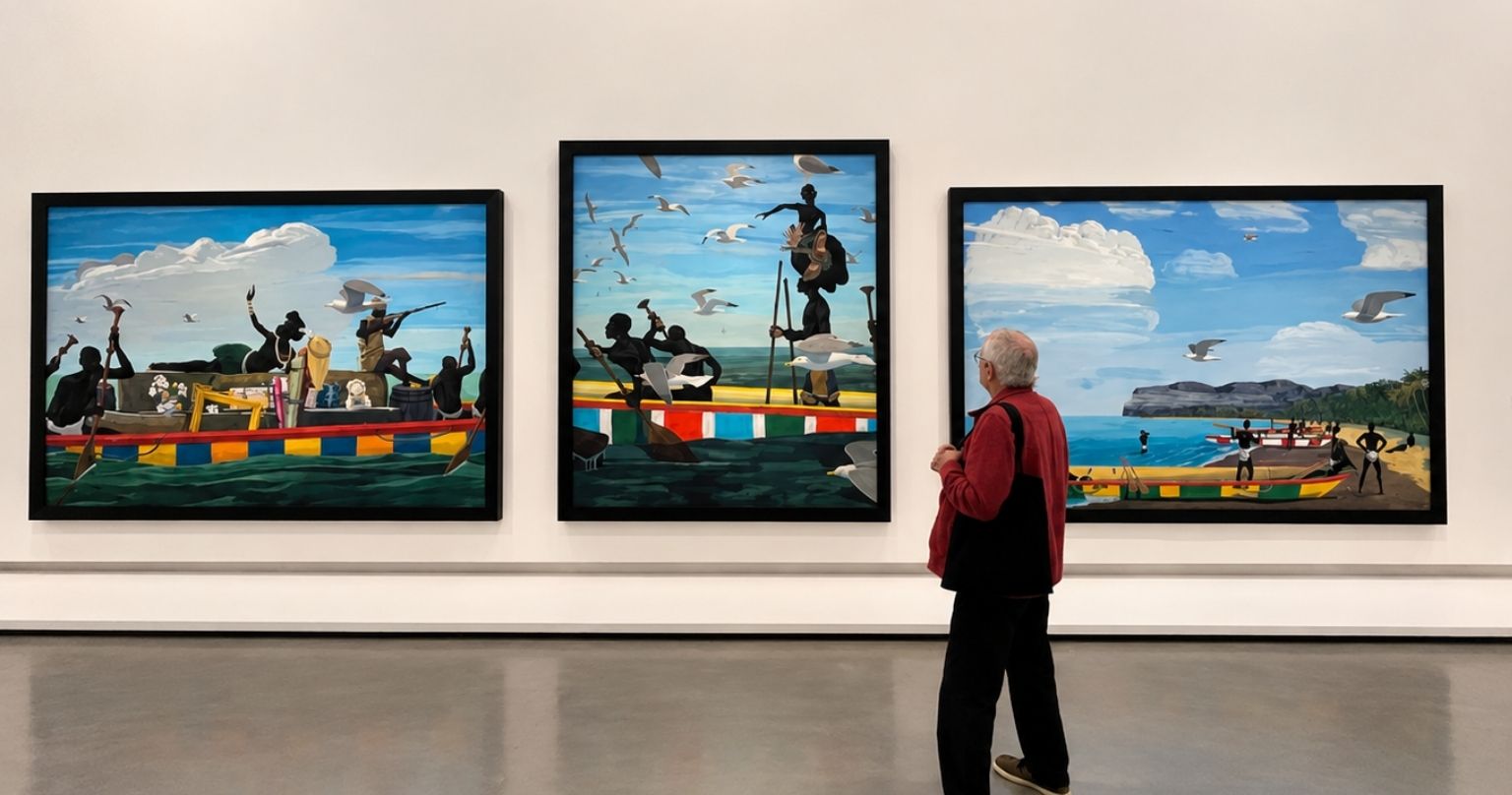 vue exposition Kerry James Marshall au Musée d'art moderne de Paris