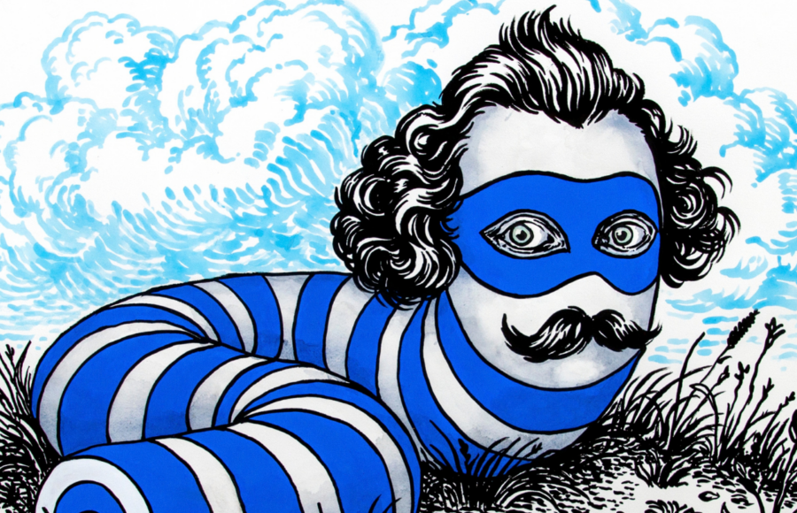 Dominique Lucci, J’irai quand même, 2026. Acrylique sur papier, 76 × 56 cm.