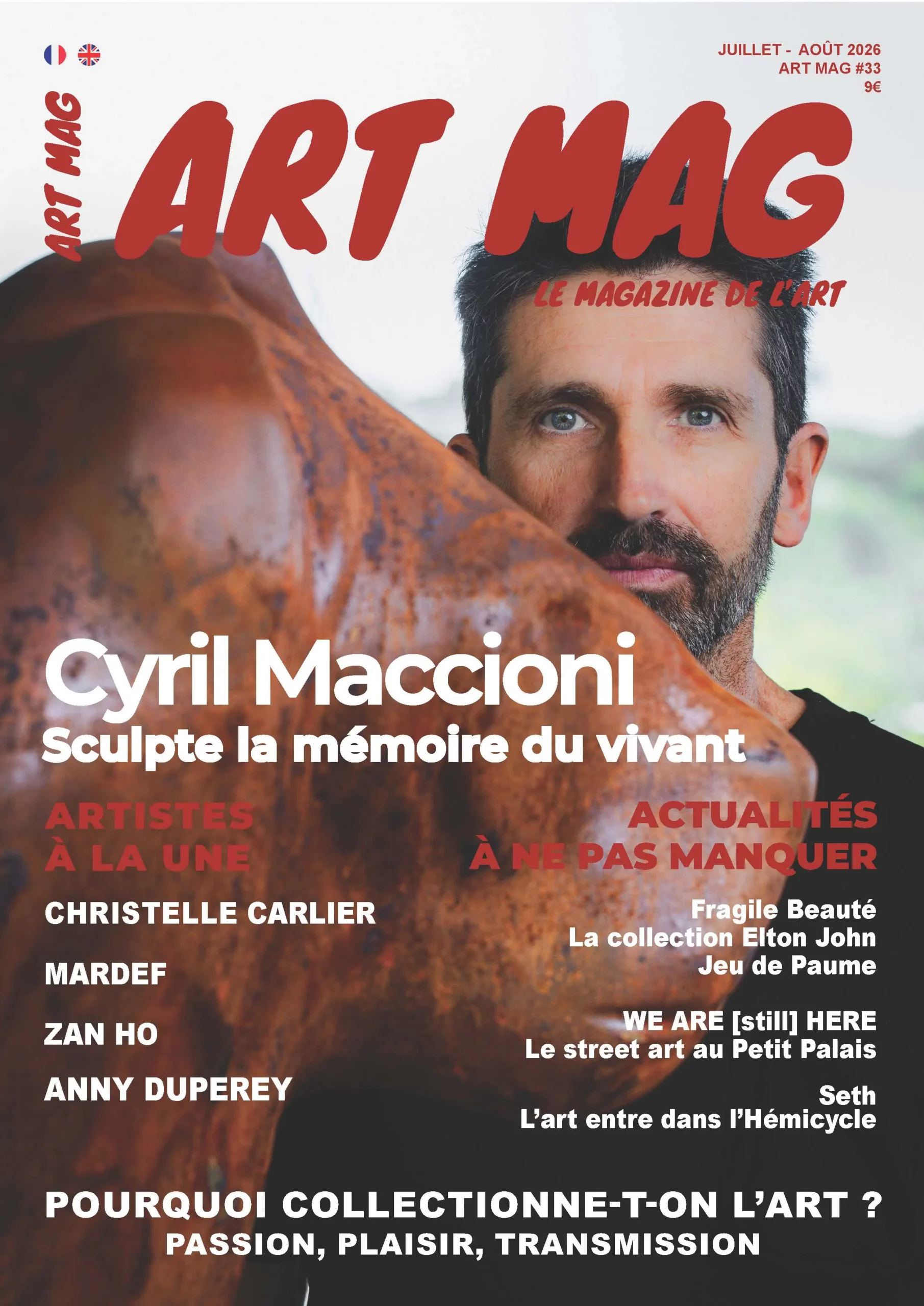 Couverture Cyril Maccioni Anny Duperey art mag international