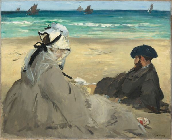 Tableau "Sur la plage impressionniste" d'Edouard Manet au Musée de Picardie