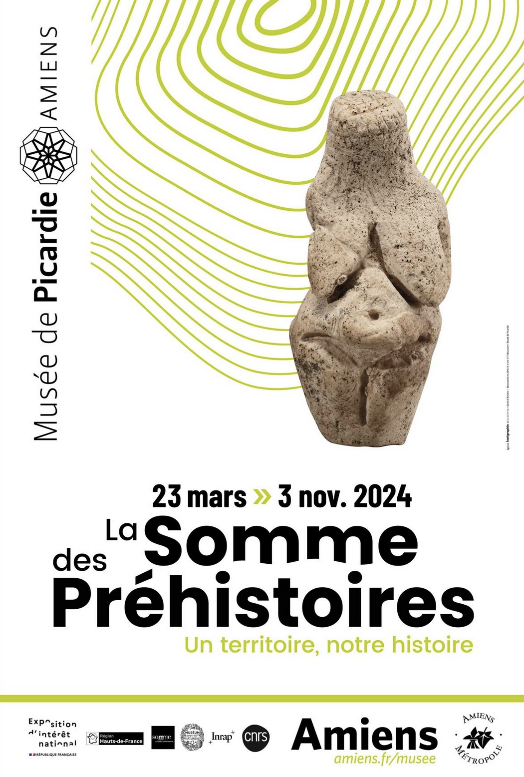 Affiche "La Somme des Préhistoires" Musée de Picardie