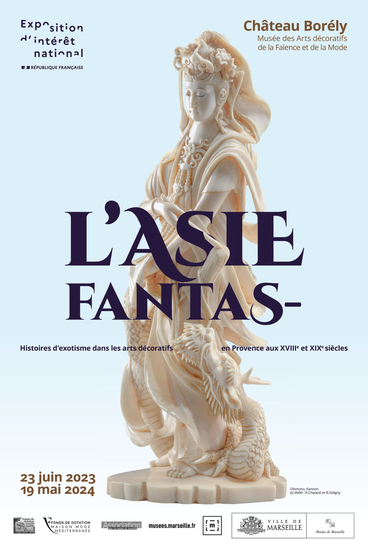 Affiche "L'Asie fantasmée" musée des arts décoratifs de Marseille