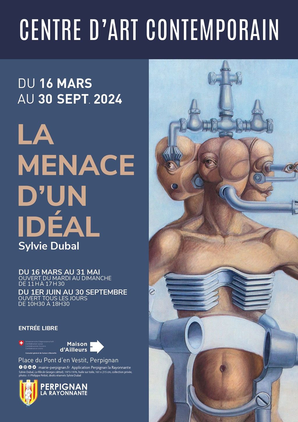 Affiche "La menace d'un Idéal" de Sylvie Dubal- centre d'art contemporain
